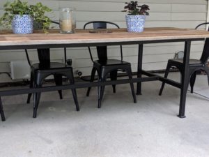 Long narrow cheap patio table